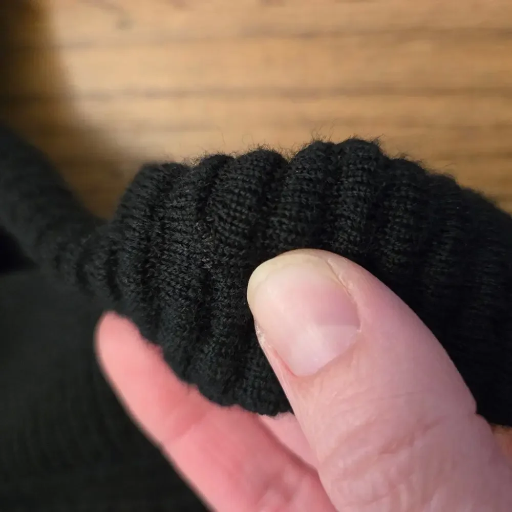 Black Open-Front Women's Sweater Cardigan